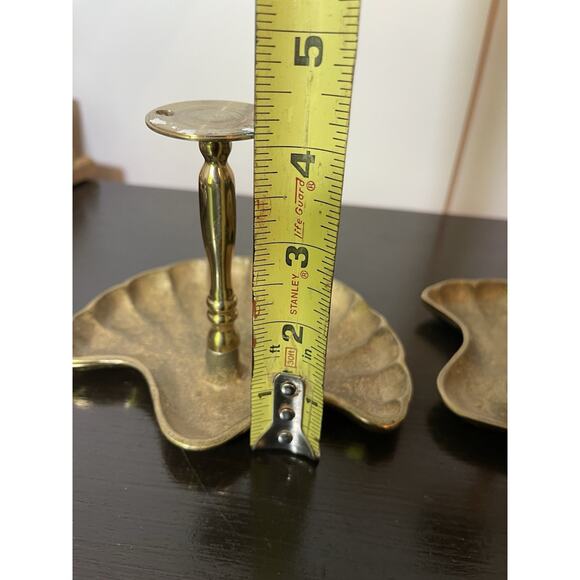 Set of 2 Solid Bright Brass Sea Shell Curtain Tiebacks Vintage 80's 90's Style - Picture 10 of 10